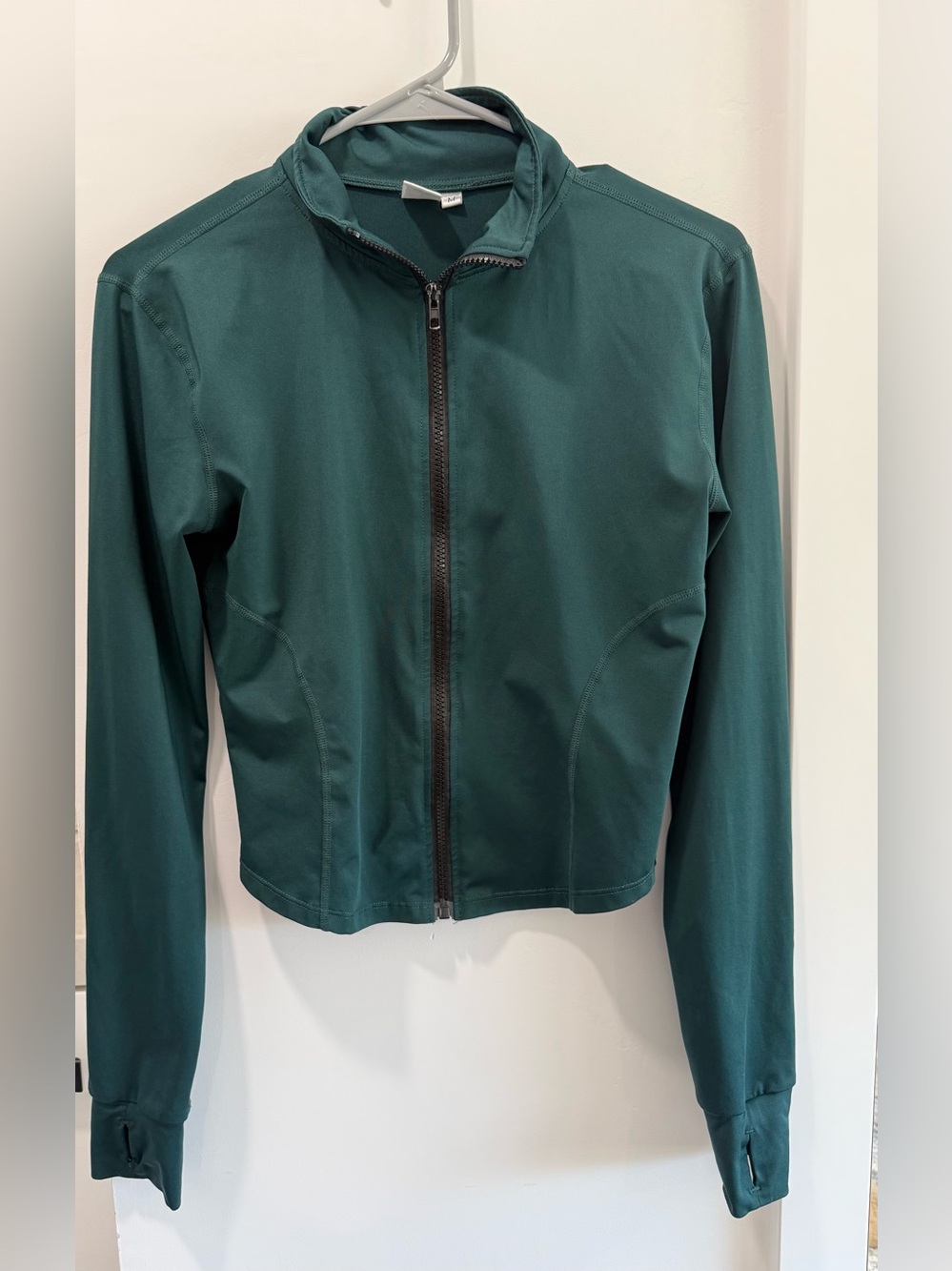 Women’s Forest Green Zip-Front Lightweight Jacket